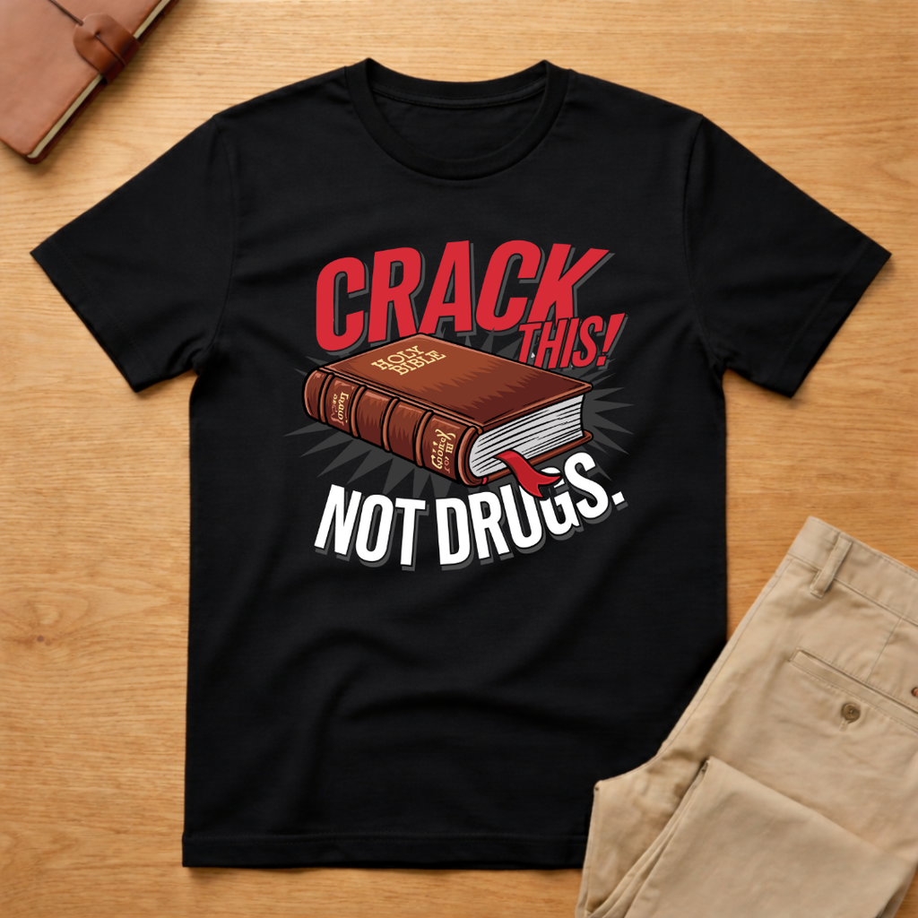Crack This Not Drugs Holy Bible T-Shirt