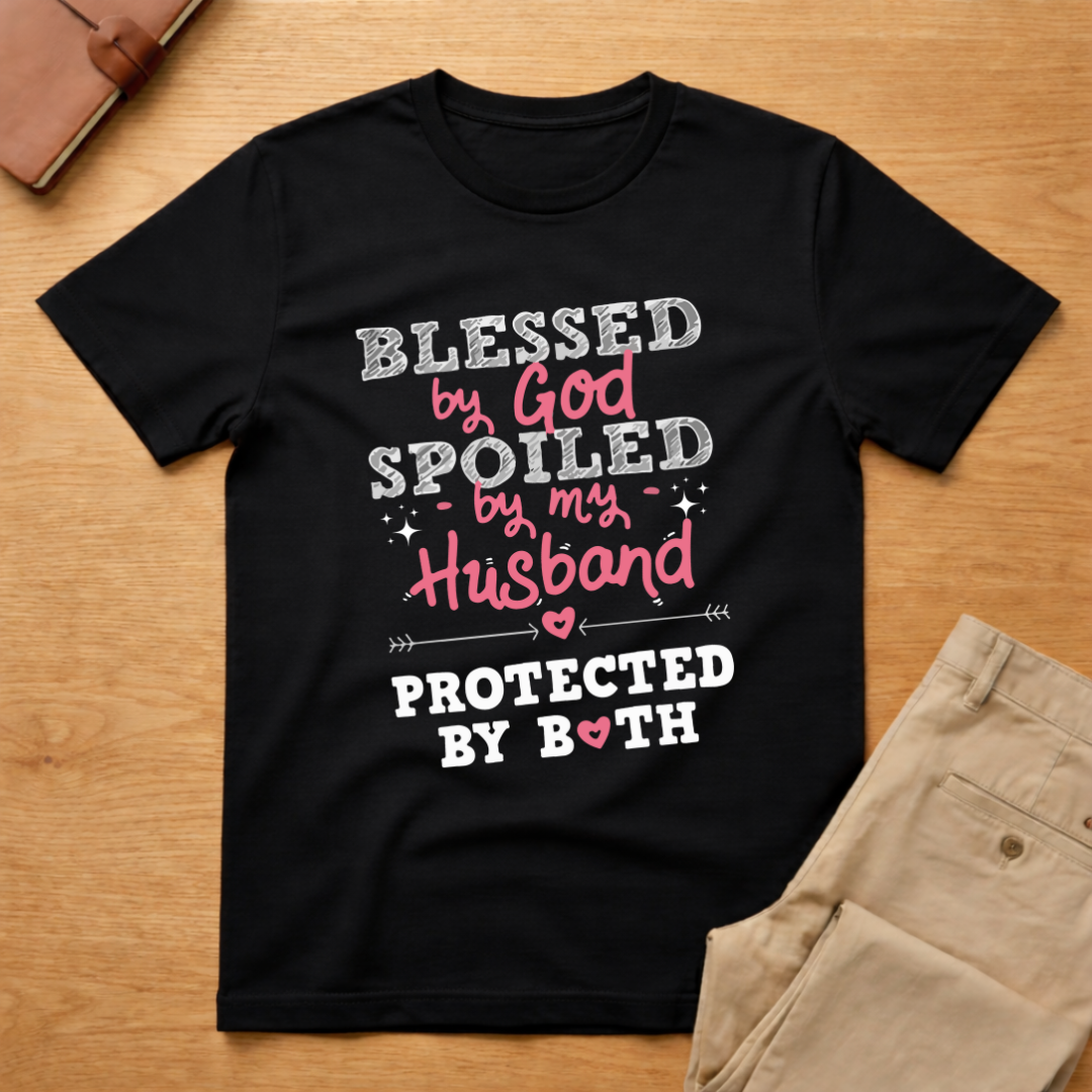 Blessed By God Spoiled By Husband T-shirt