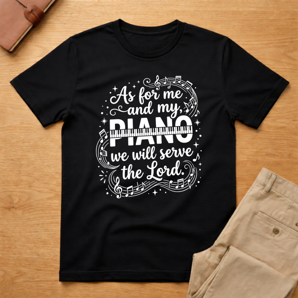 As For Me and My Piano We Will Serve the Lord T-Shirt
