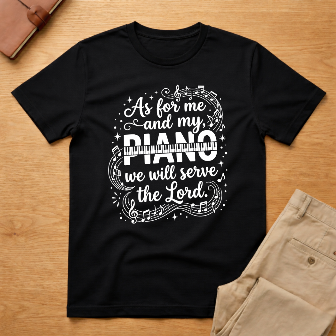 As For Me and My Piano We Will Serve the Lord T-Shirt