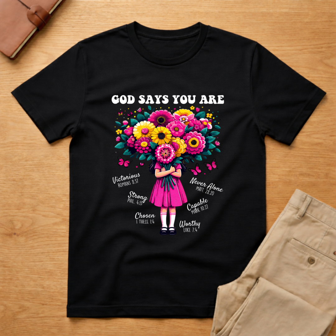 God Says You Are Flowers T-shirt