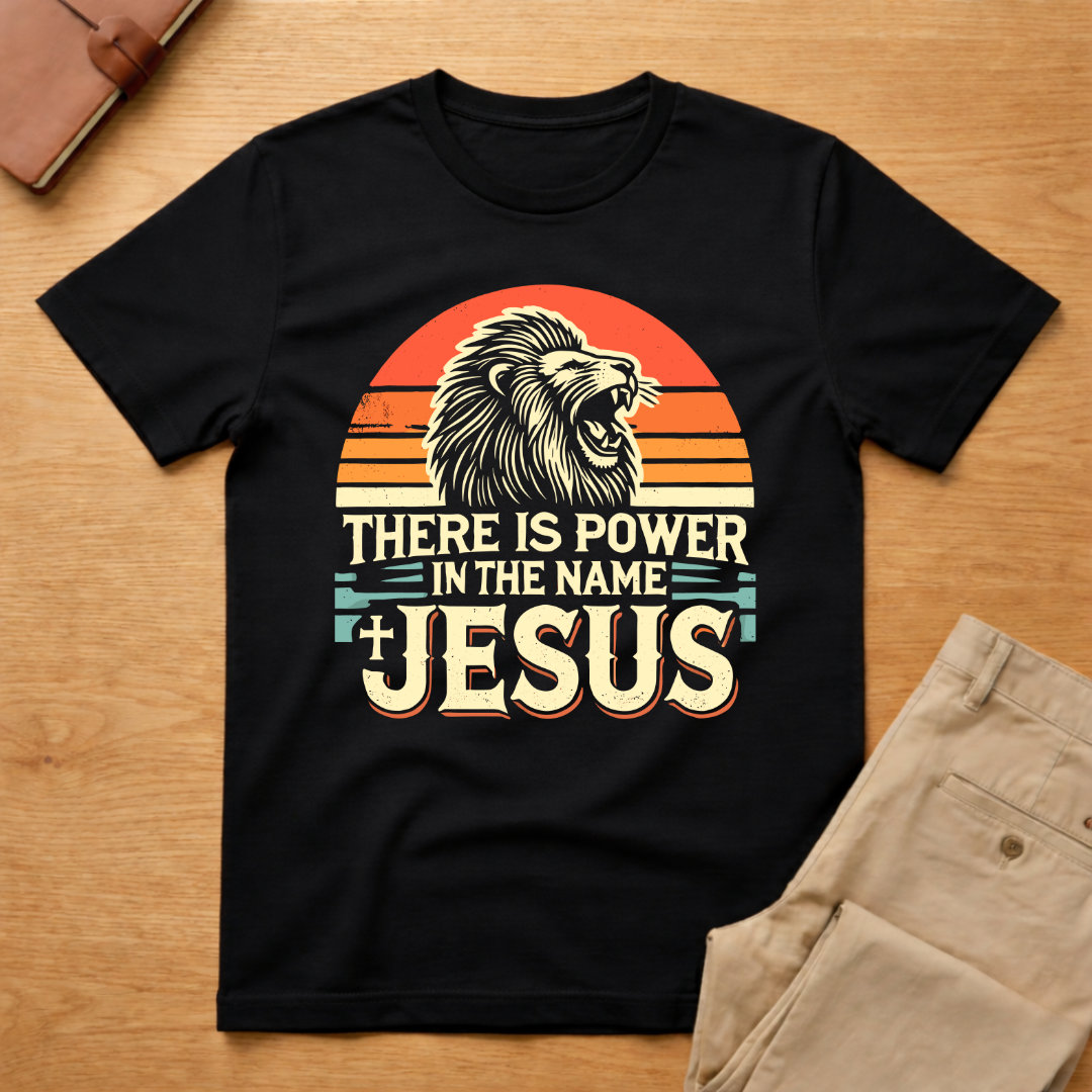 There is Power in Name Jesus Lion T-Shirt