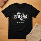 She Is Strong Proverbs 31-25 Caregiver T-Shirt