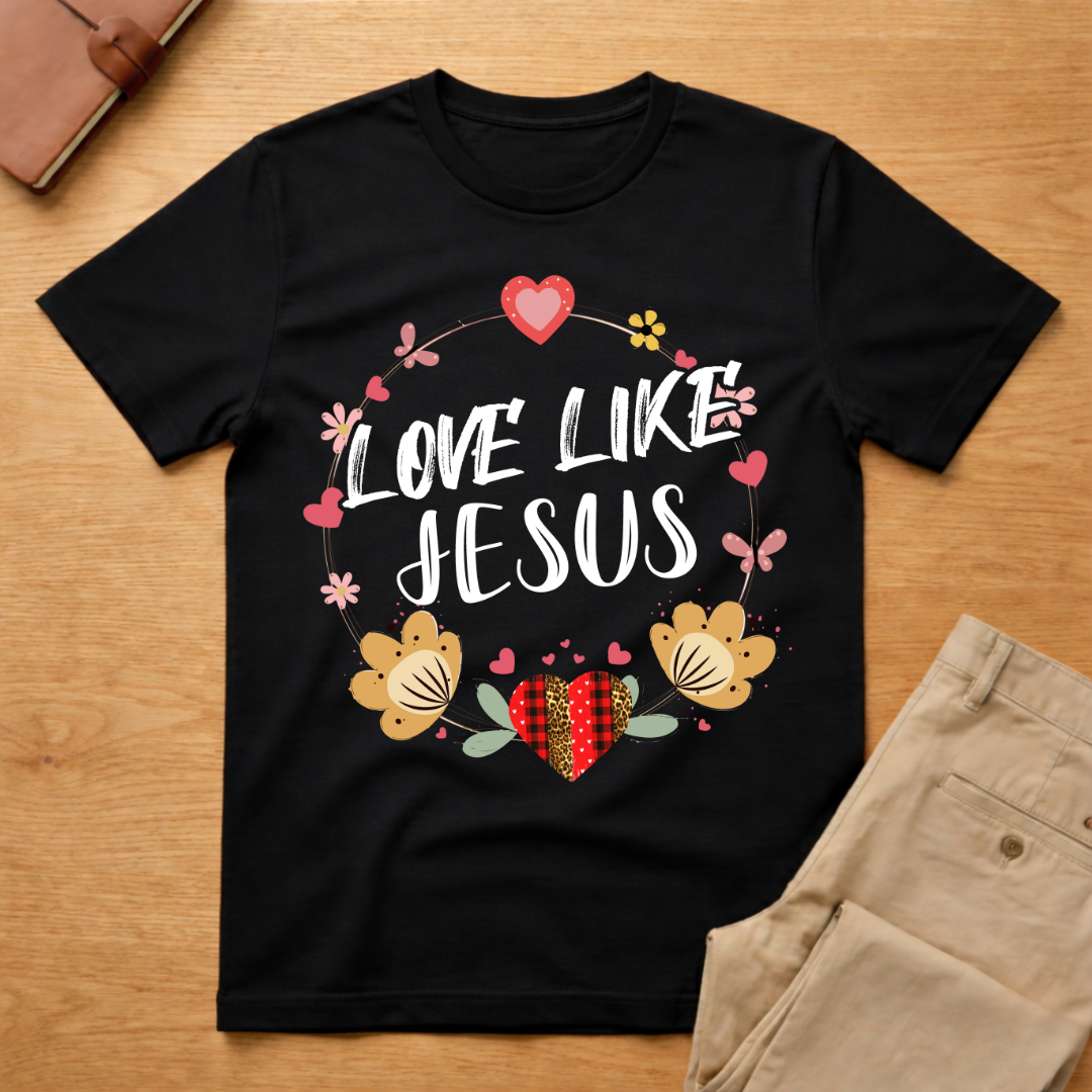 Love Like Jesus Buffalo Plaid T-Shirt