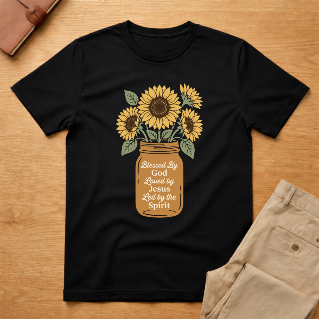 Blessed by God Sunflower T-Shirt