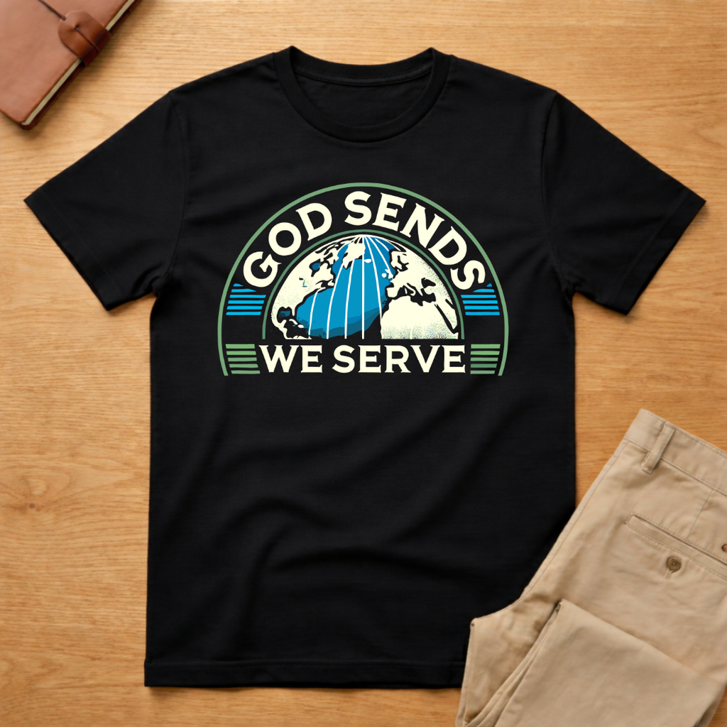 God Sends We Serve Christian Missionary Missions Trip T-shirt