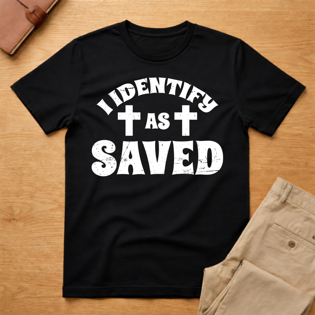 I Identify As Saved Christian Baptism T-Shirt