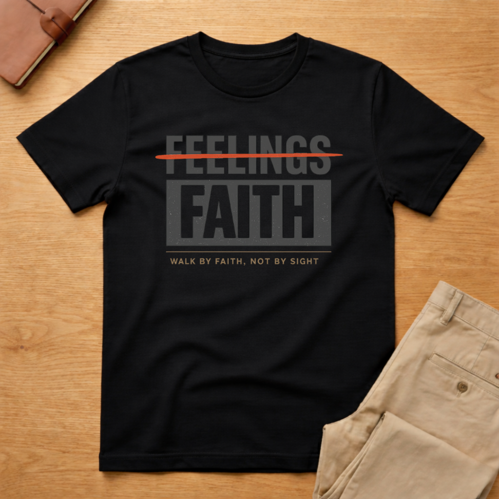 Not Feelings Faith - Walk By Faith Not By Sight T-Shirt