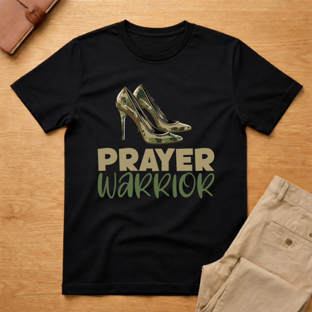 Prayer Warrior Camo Heels T-Shirt