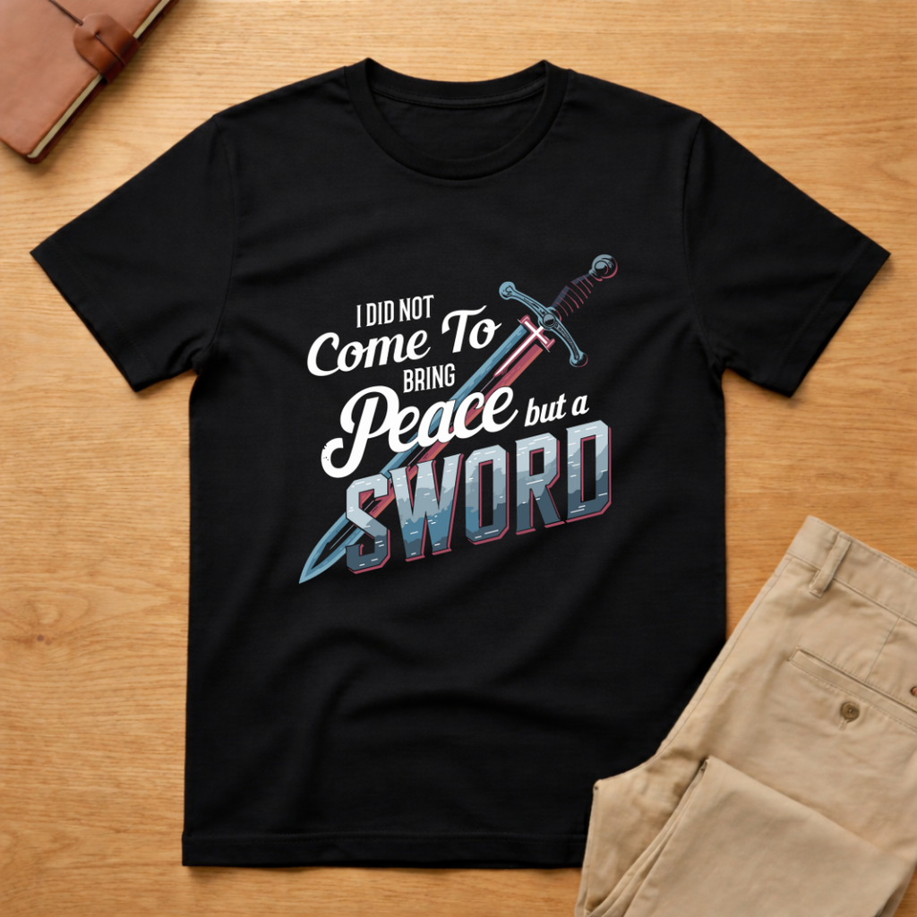I Did Not Come To Bring Peace But A Sword Matthew 10:34-36 T-shirt