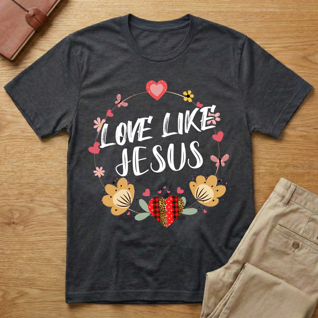Love Like Jesus Buffalo Plaid T-Shirt