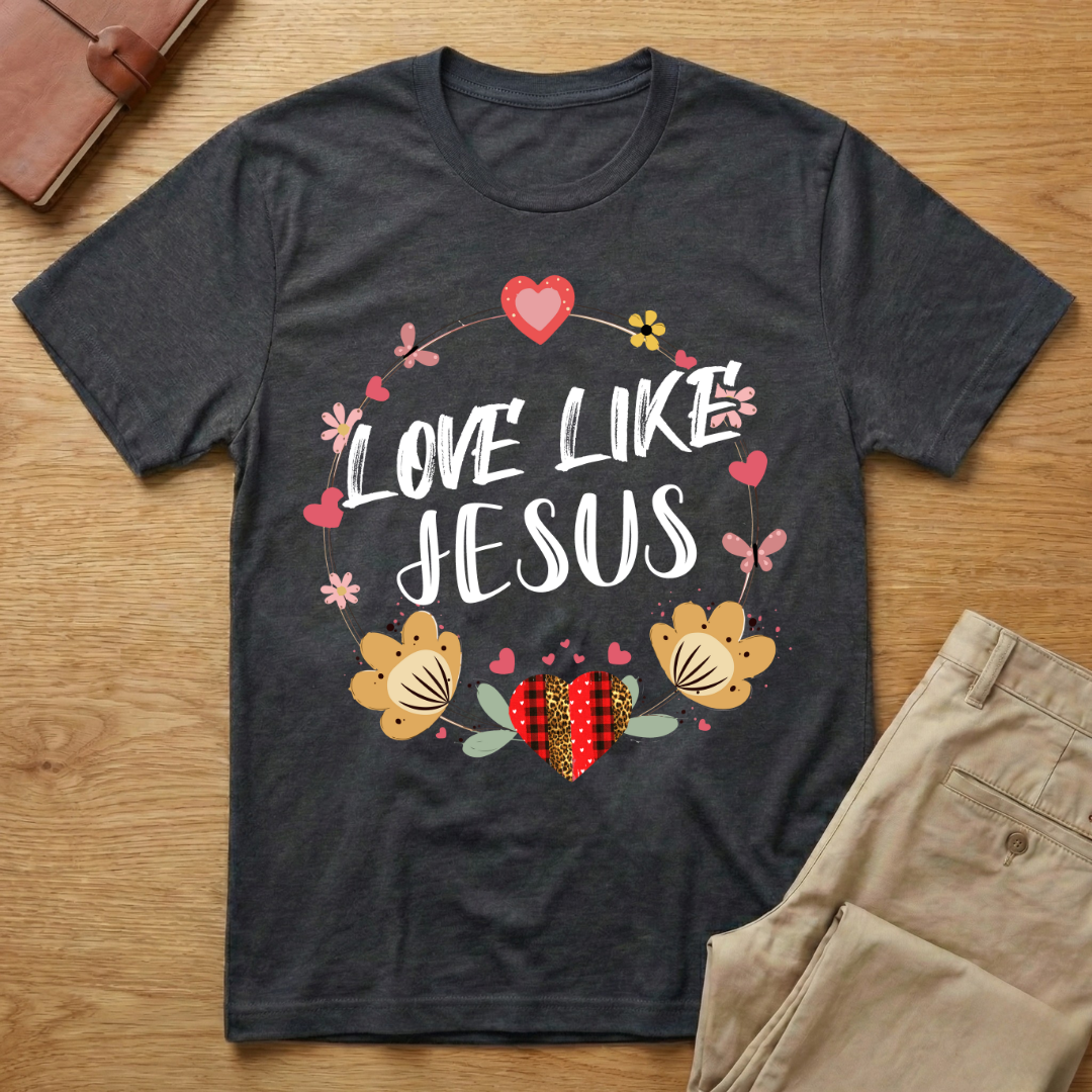 Love Like Jesus Buffalo Plaid T-Shirt