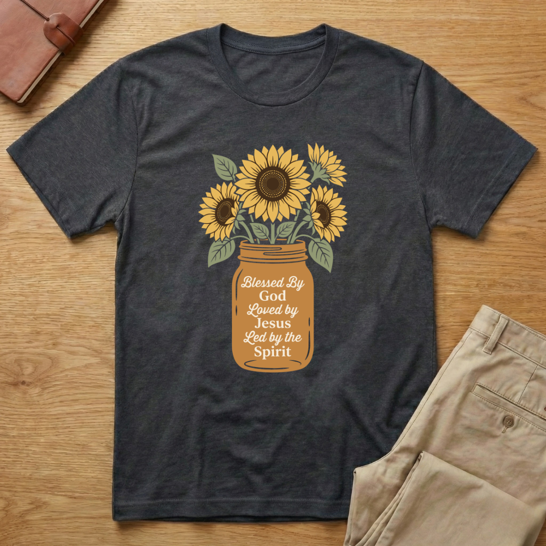 Blessed by God Sunflower T-Shirt