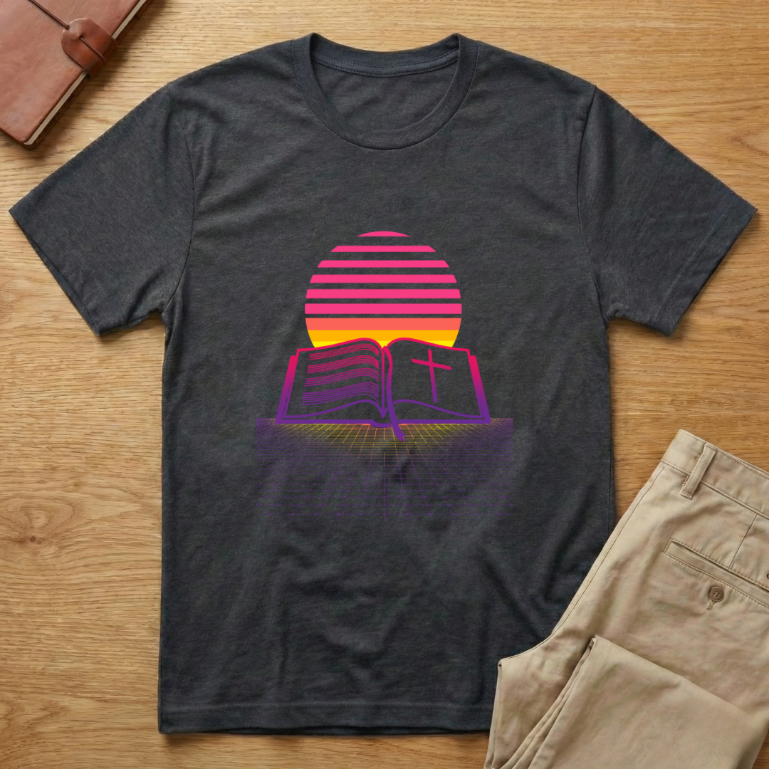 Christian Bible Sunset Retro T-Shirt