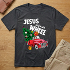 Jesus Christ Take the Wheel Christmas T-Shirt