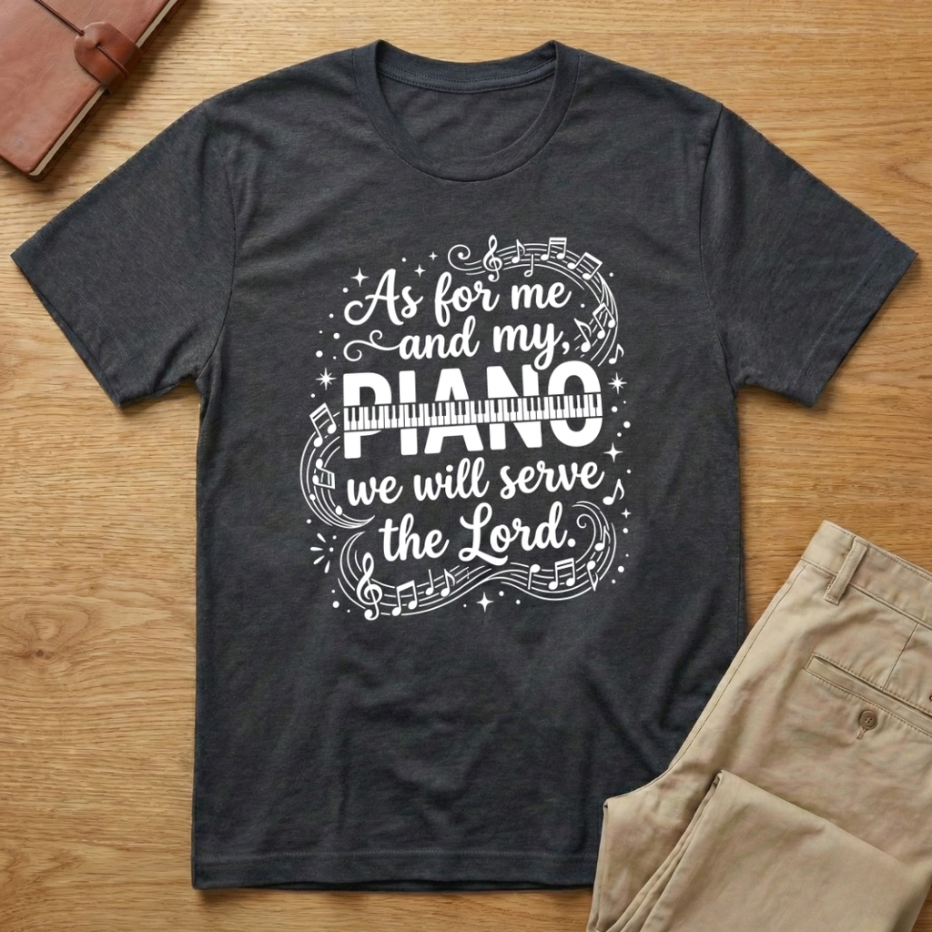 As For Me and My Piano We Will Serve the Lord T-Shirt