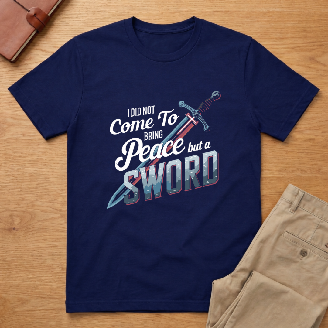 I Did Not Come To Bring Peace But A Sword Matthew 10:34-36 T-shirt