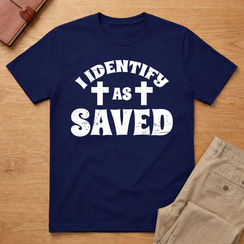 I Identify As Saved Christian Baptism T-Shirt