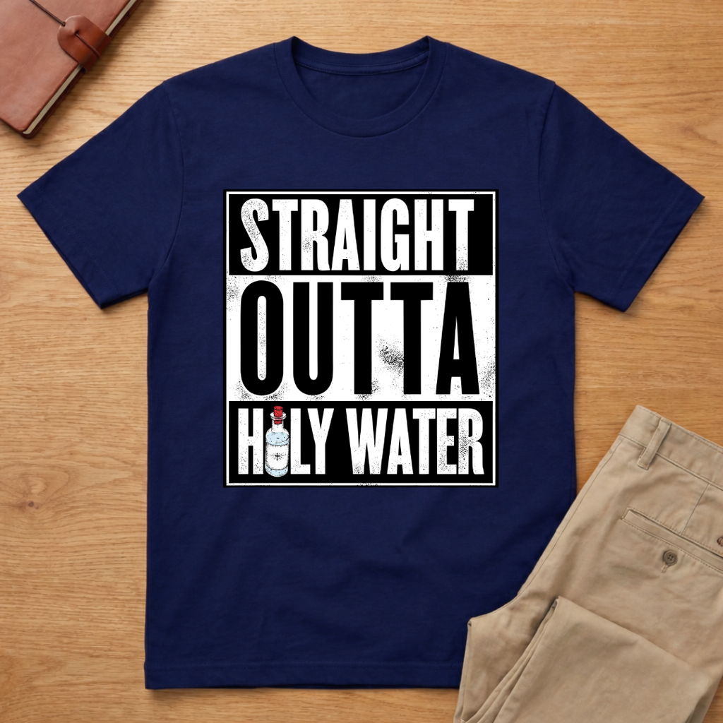 Straight Outta Holy Water Christian Baptism T-shirt