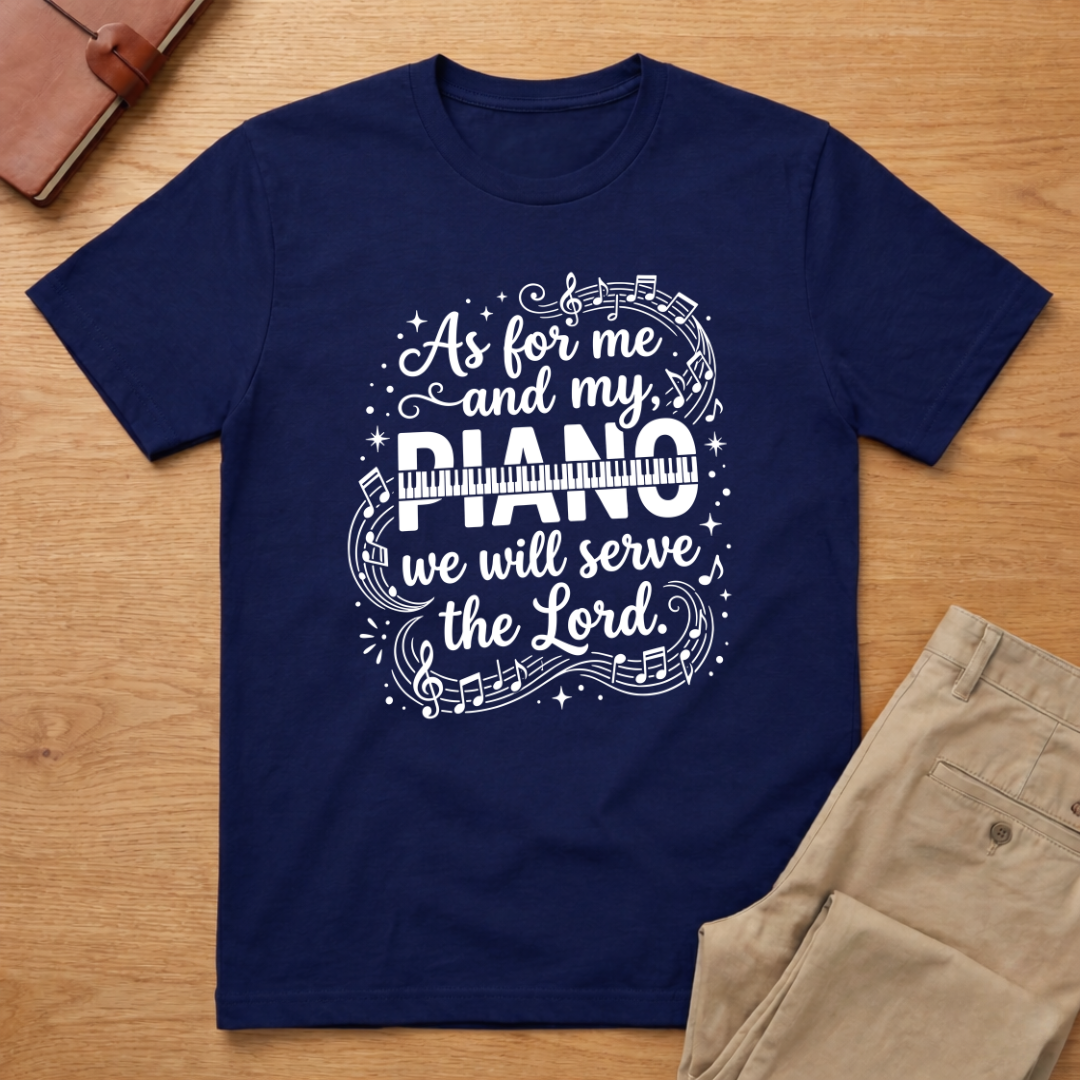 As For Me and My Piano We Will Serve the Lord T-Shirt