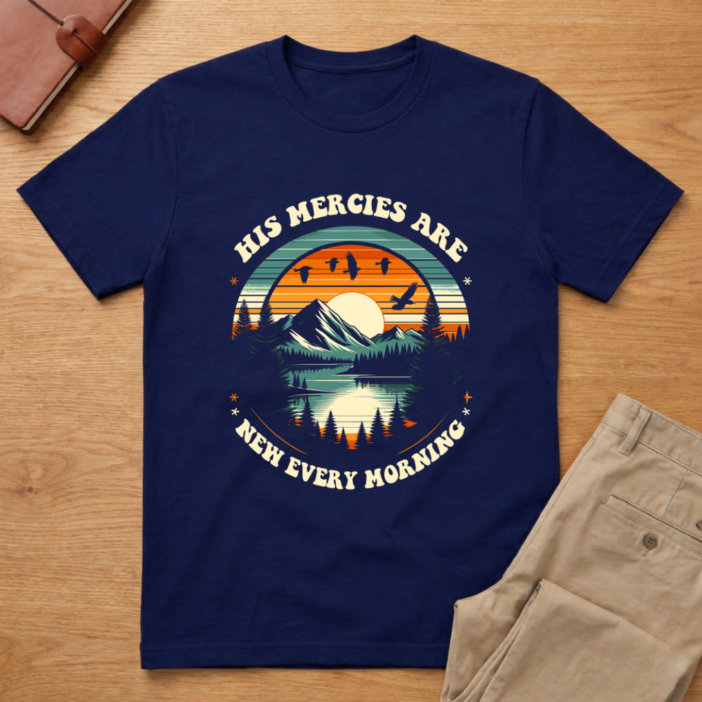 His Mercies Are New Every Morning Mountain T-shirt