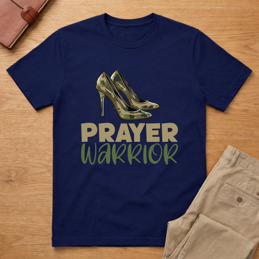 Prayer Warrior Camo Heels T-Shirt