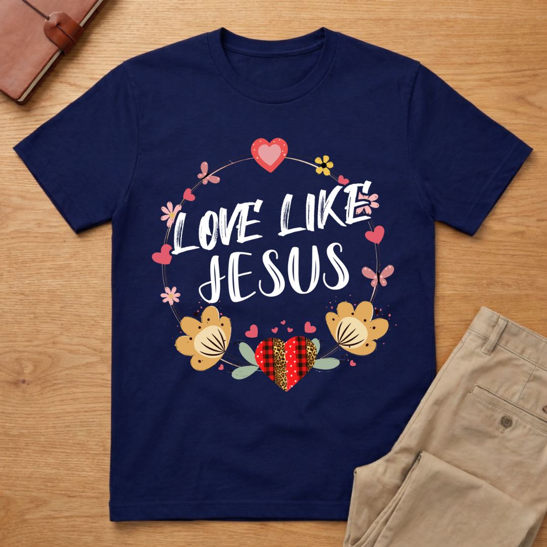 Love Like Jesus Buffalo Plaid T-Shirt