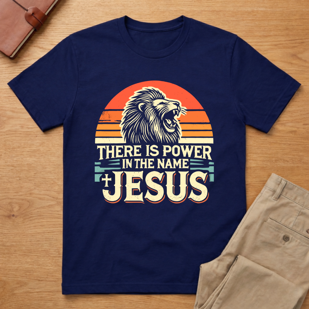 There is Power in Name Jesus Lion T-Shirt