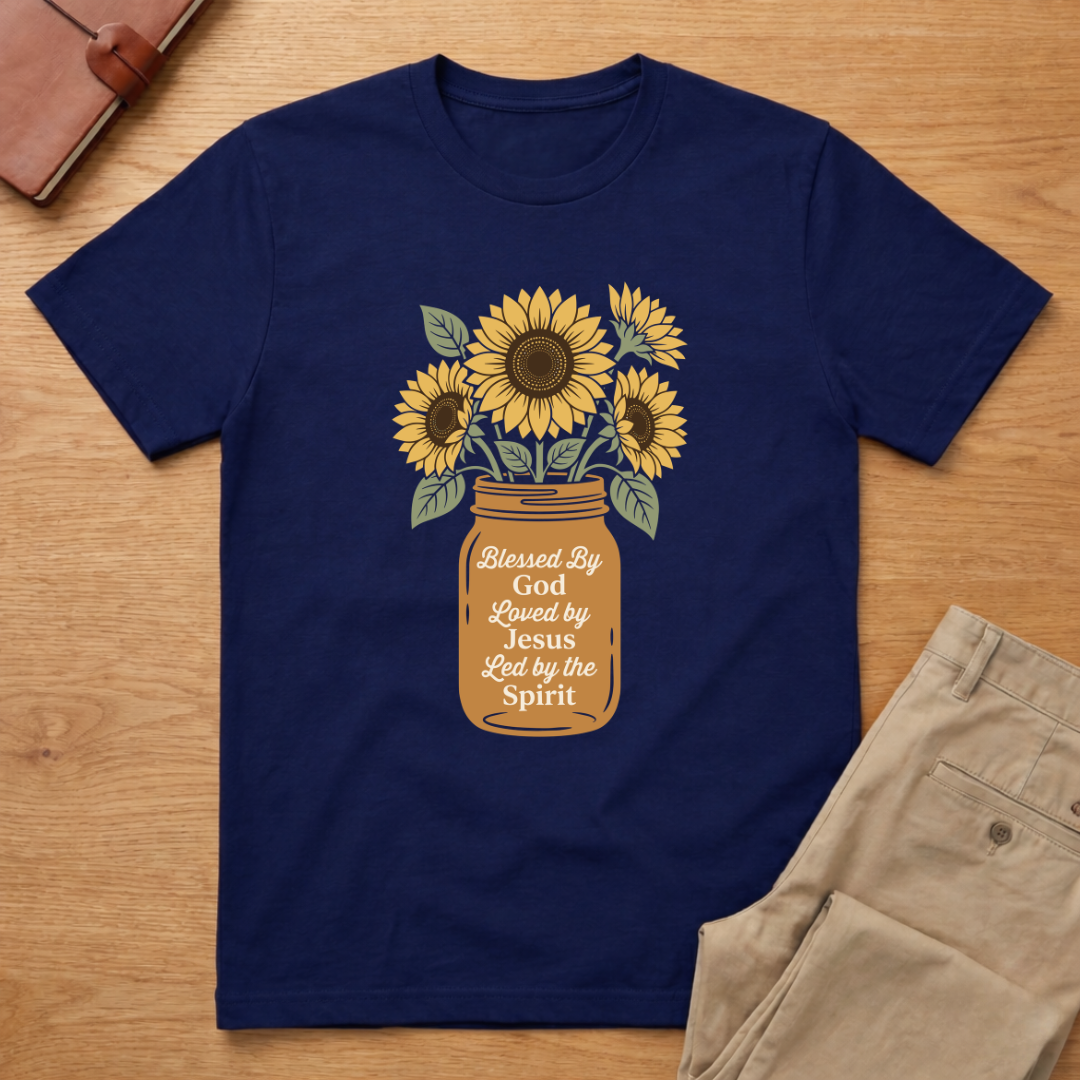 Blessed by God Sunflower T-Shirt