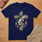 Camo Cross Fishing T-Shirt