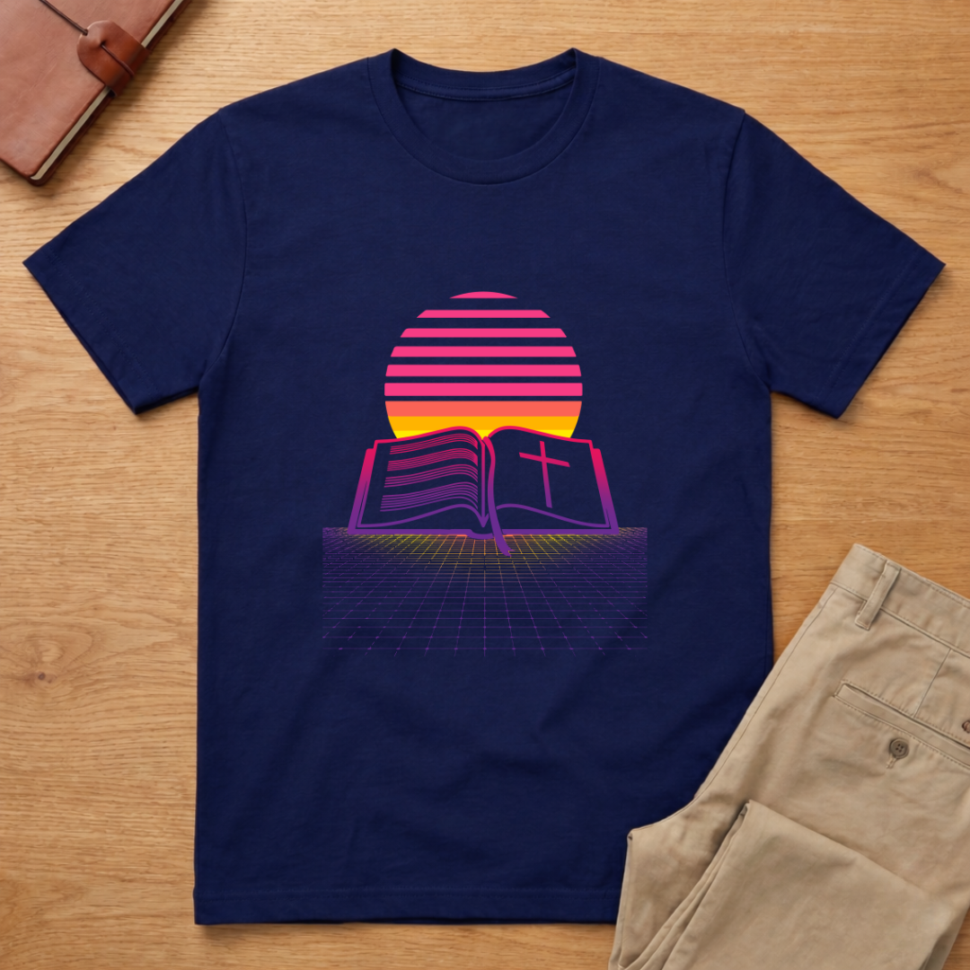 Christian Bible Sunset Retro T-Shirt