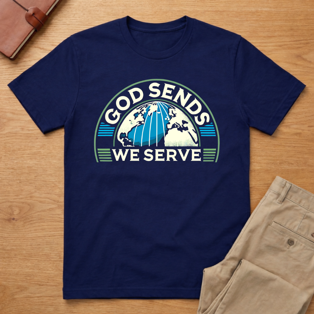 God Sends We Serve Christian Missionary Missions Trip T-shirt