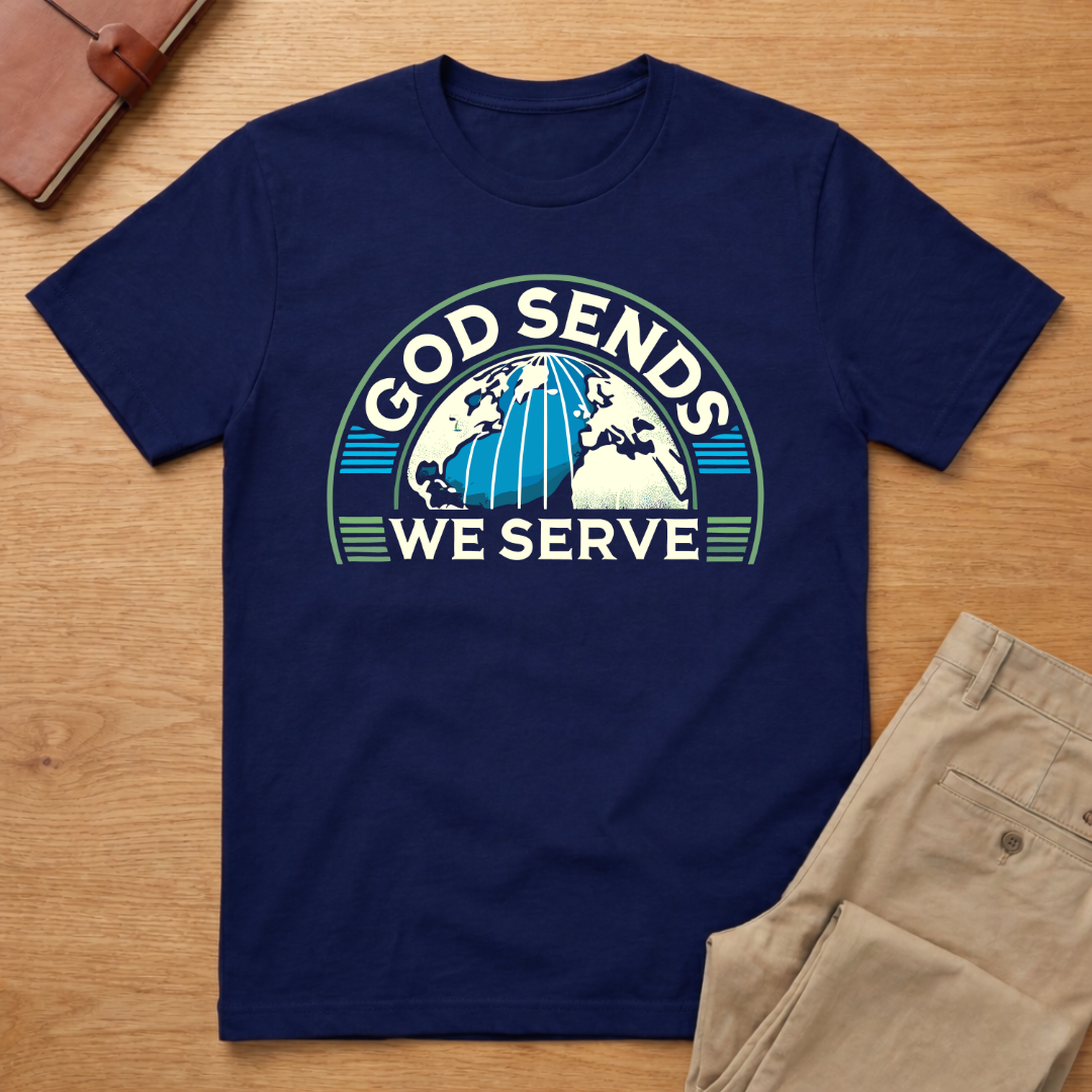 God Sends We Serve Christian Missionary Missions Trip T-shirt