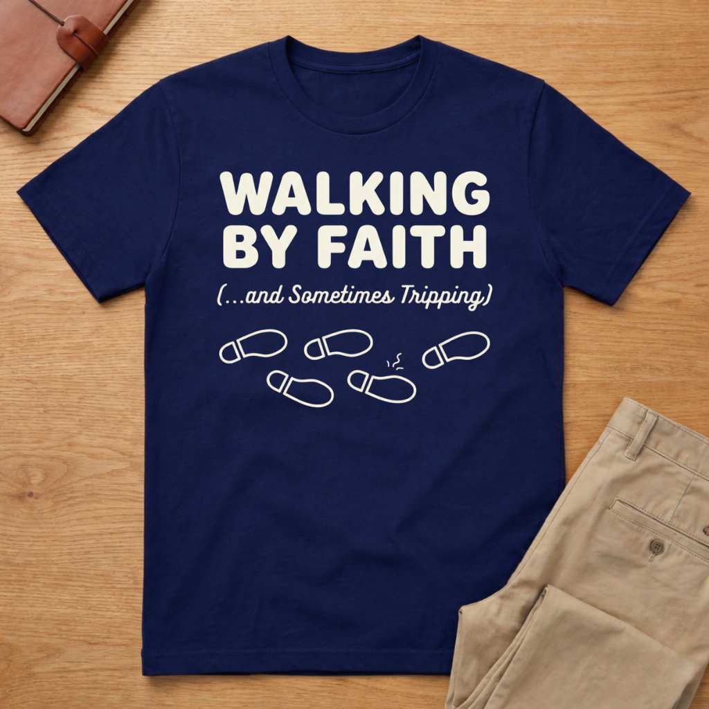 Walking By Faith and Sometimes Tripping T-Shirt