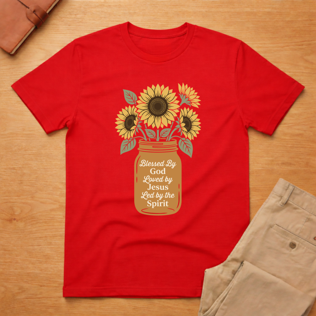Blessed by God Sunflower T-Shirt
