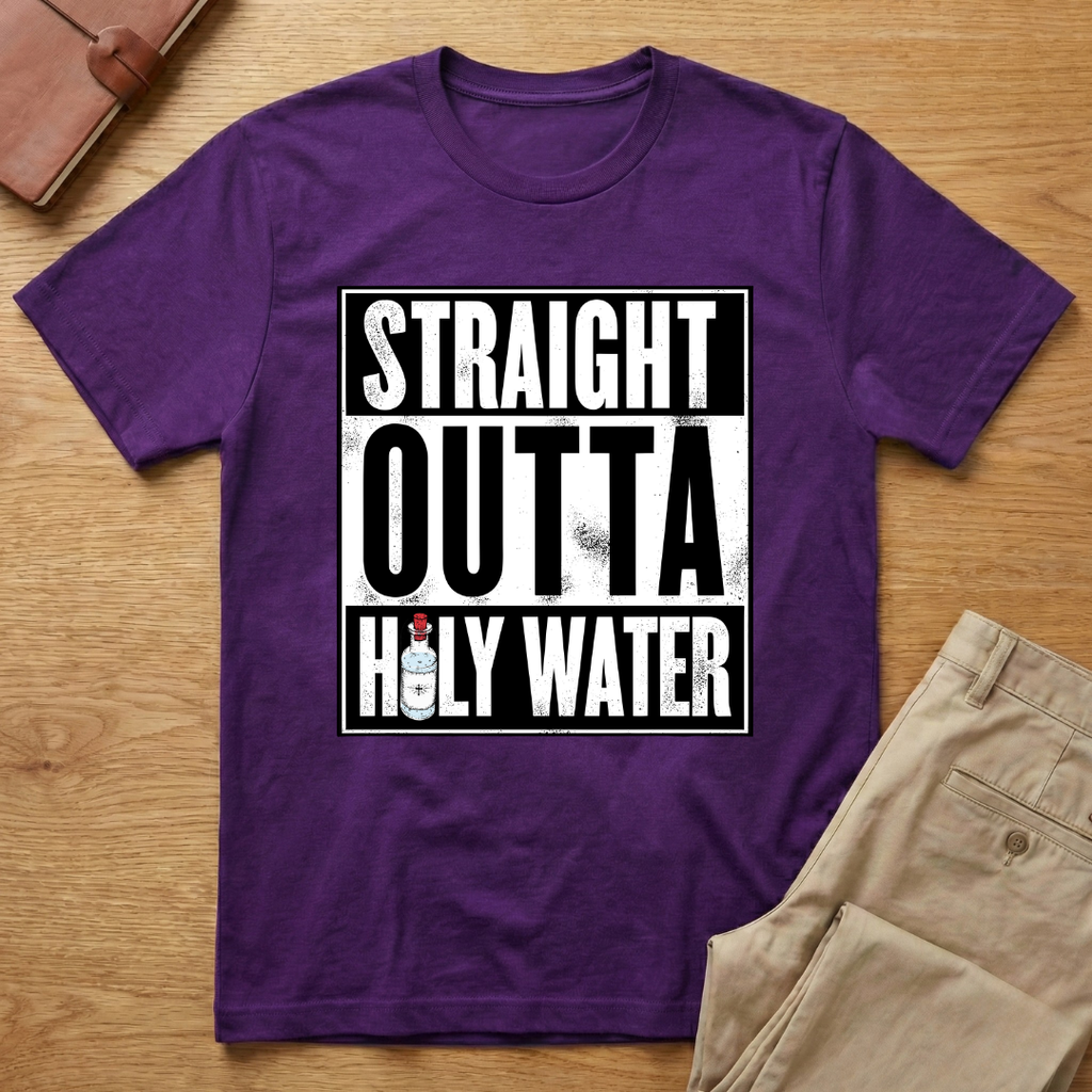 Straight Outta Holy Water Christian Baptism T-shirt