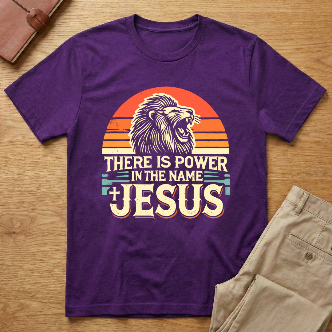 There is Power in Name Jesus Lion T-Shirt