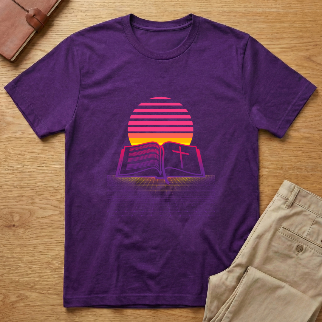 Christian Bible Sunset Retro T-Shirt