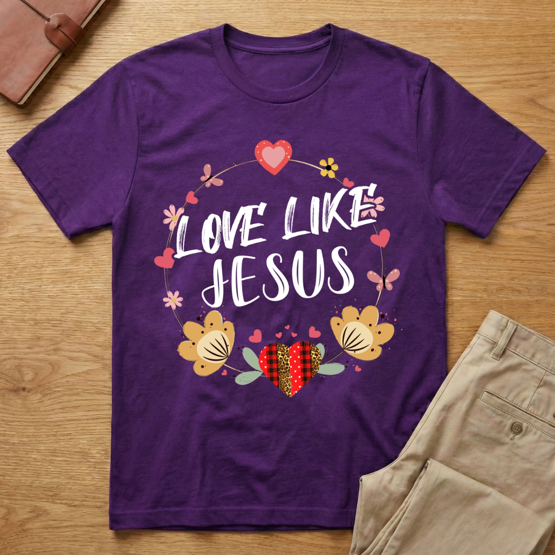 Love Like Jesus Buffalo Plaid T-Shirt