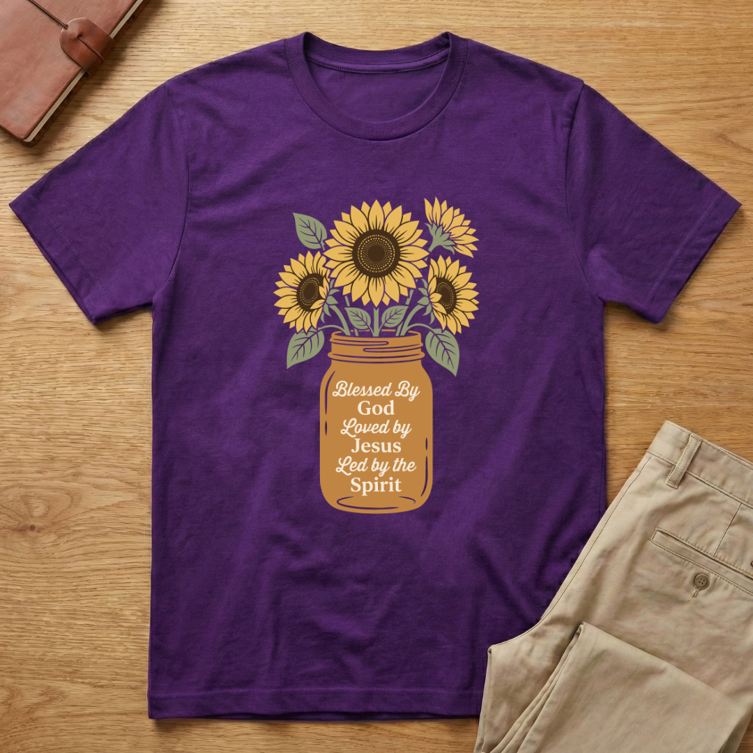 Blessed by God Sunflower T-Shirt