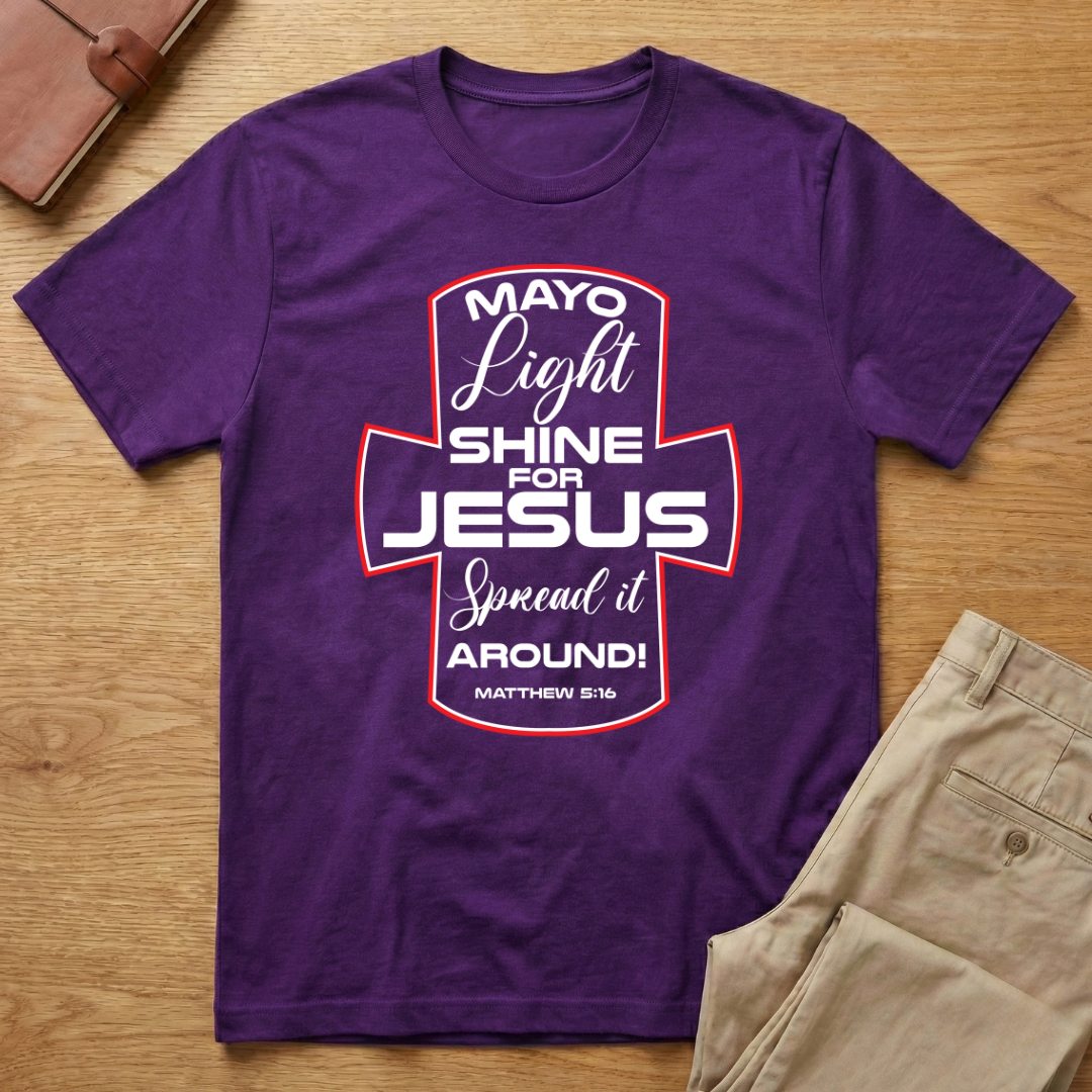 Mayo Light Shine for Jesus Funny Mayonnaise T-Shirt