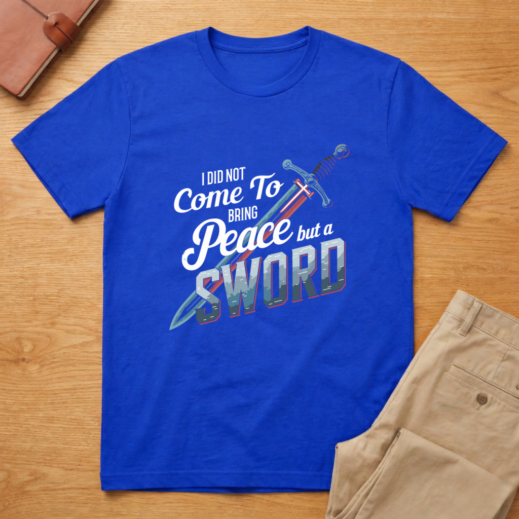 I Did Not Come To Bring Peace But A Sword Matthew 10:34-36 T-shirt