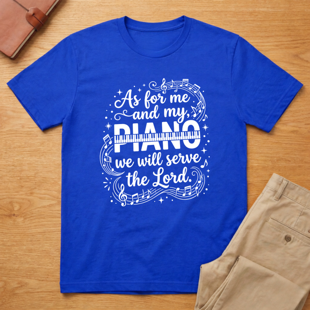 As For Me and My Piano We Will Serve the Lord T-Shirt