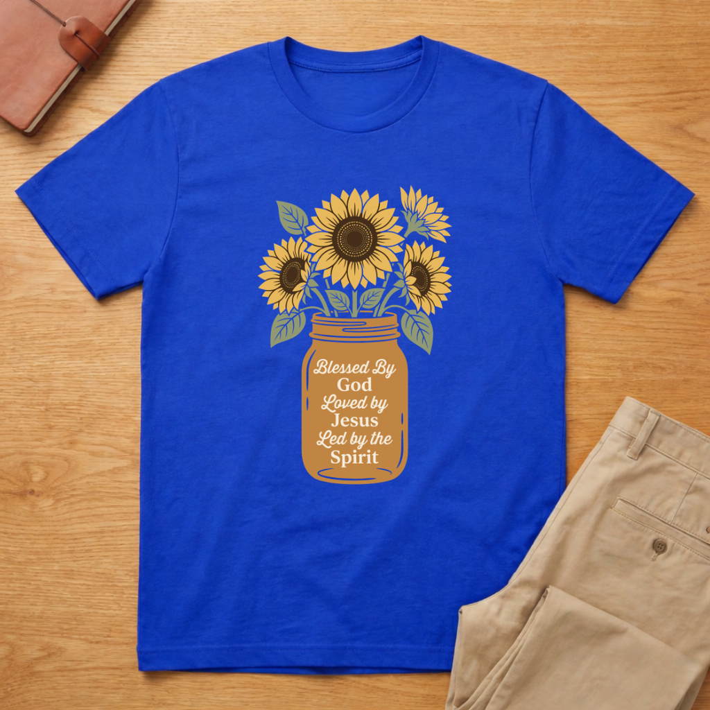 Blessed by God Sunflower T-Shirt
