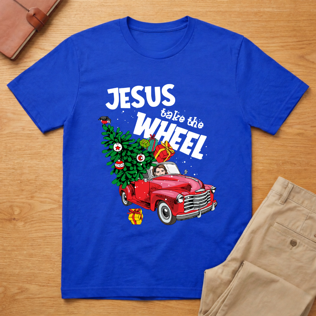 Jesus Christ Take the Wheel Christmas T-Shirt