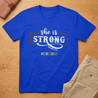 She Is Strong Proverbs 31-25 Caregiver T-Shirt