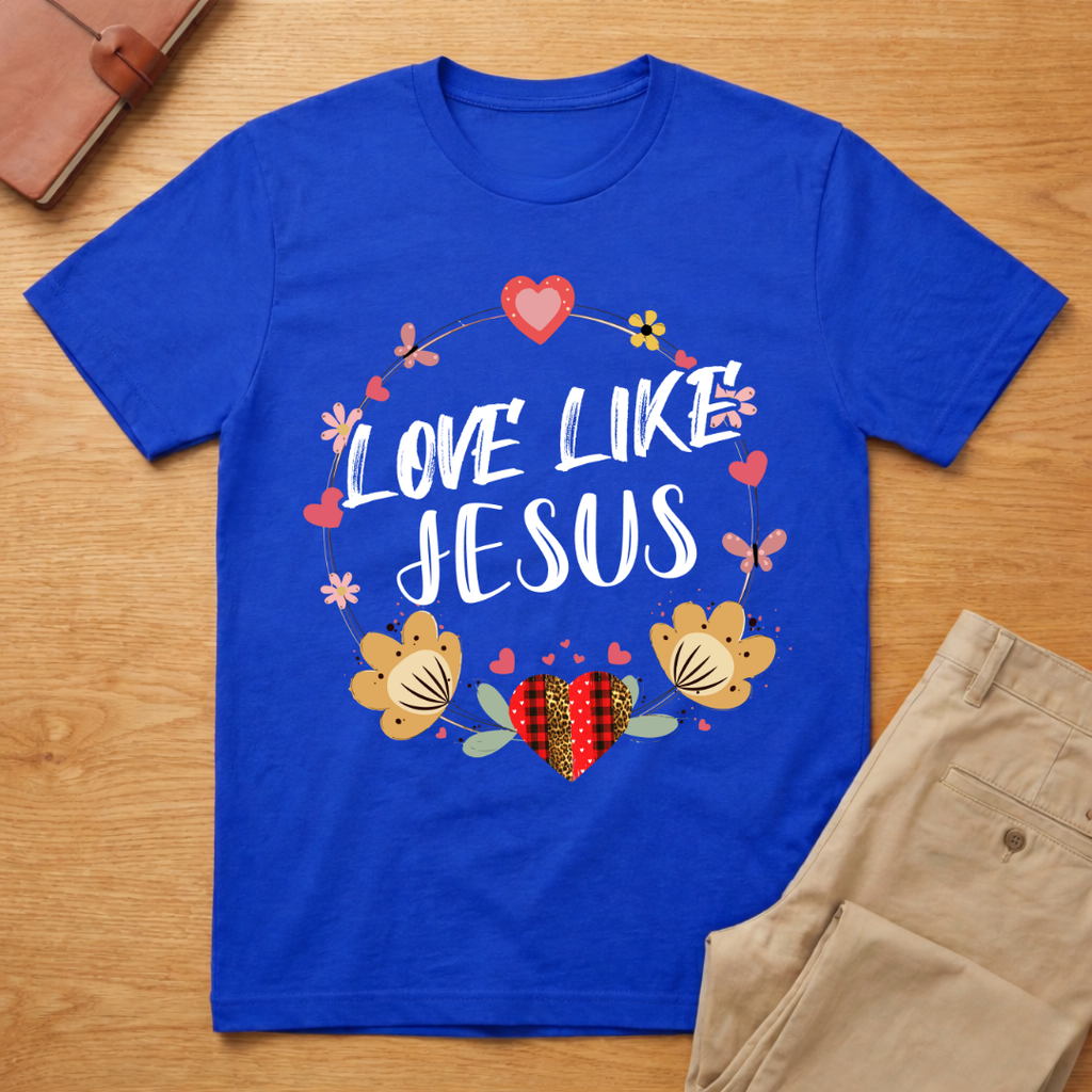 Love Like Jesus Buffalo Plaid T-Shirt