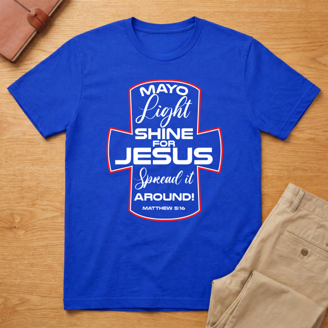 Mayo Light Shine for Jesus Funny Mayonnaise T-Shirt