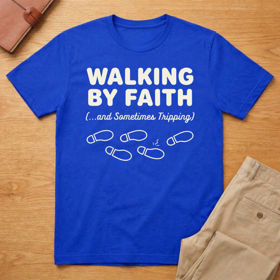 Walking By Faith and Sometimes Tripping T-Shirt