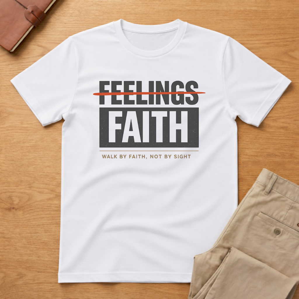 Not Feelings Faith - Walk By Faith Not By Sight T-Shirt